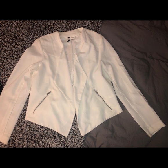 White H&M light weight fashion jacket size 12 - Picture 1 of 3